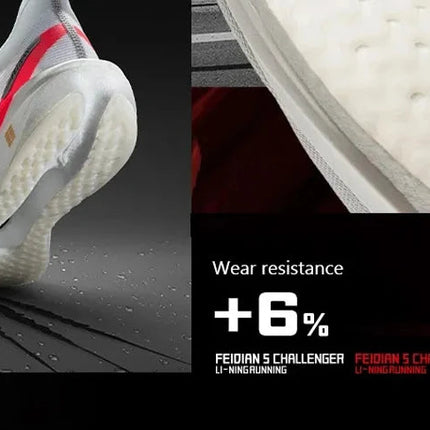 Li-Ning Women's FEIDIAN 5 CHALLENGER Racing Running Shoes CARBON-FIBER PLATE BOOM Cushion Sport Shoes Breathable Sneaker ARMV002 PlatiNum