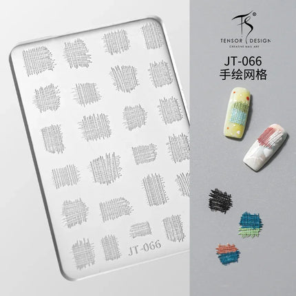 Gothic Letter Nail Art Transfer Printing Steel Plate Nail Art Silicone Stamp Star Heart Dot Bowknot Lace Manicure Tool Templates