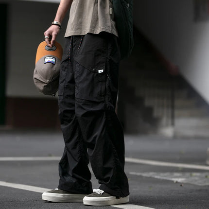 Spring Summer Korean Outdoor Functional Waterproof Cargo Pants For Men Clothing Harajuku Joggers Casual Breathable Pants Male