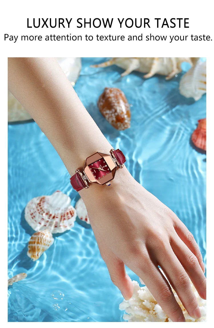 POEDAGAR Orologio da donna di alta qualità Orologi al quarzo in pelle impermeabile per donna Orologio da polso da donna casual di moda di lusso regalo Reloj platinumshop
