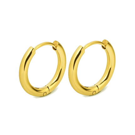 1 Pair Stainless Steel Hoop Earrings Women Men Gold Color Small Earrings Girl Jewelry Pendientes Mujer Aretes Cartilage Piercing PlatiNum