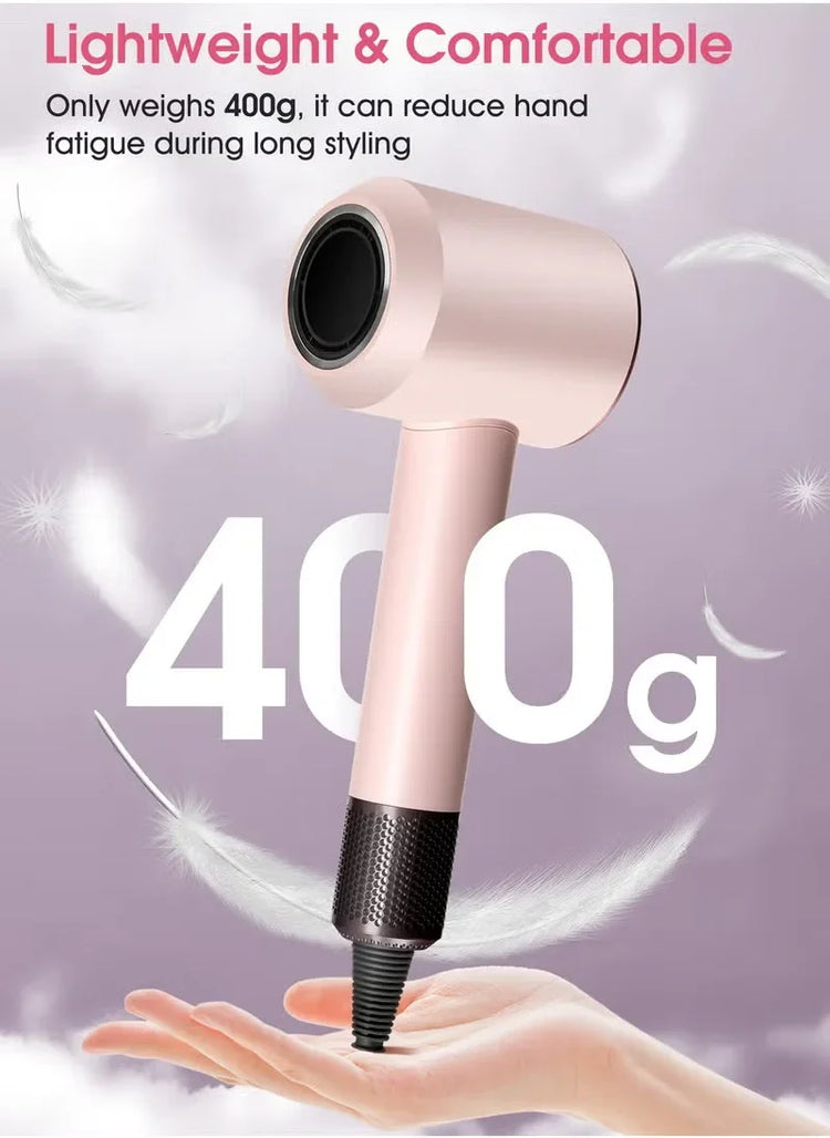 Advanced 5-in-1 Hair Dryer and Styler Set by Don Feliz with 1600W Power, Ionic Function, Real-time Temperature Control, Cool Shot, Magnetic Nozzles, Fast Drying, Anti-Tangle Design for Professional Styling at Home or Travel.