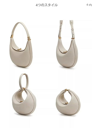 2025 Luxury Quality Half Moon Women's Shoulder Bag Crossbody Aesthetic Bags Women's Handbag Lock Catch Designer Underarm Bags PlatiNum