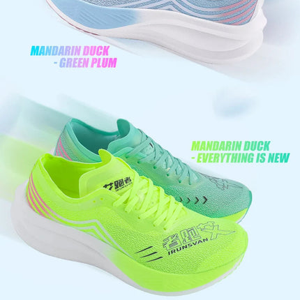 IRUNSVAN Christmas Limited Edition FullLength Carbon Plate Running Shoes TwoToneUnisex Ultrallightweight  Comfortable 24025 PlatiNum