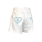 Summer Women Korean Korean Jeans Shorts Embroidery Cute Core Kpop Abi Japanese Y2K 2000s Denim Hot Pants Tide High Street New PlatiNum