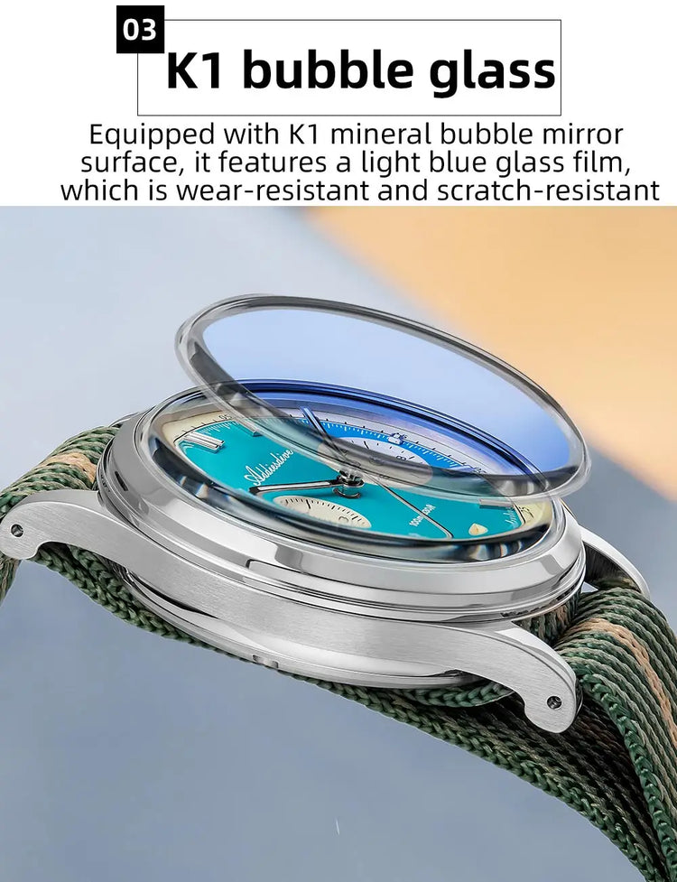 ADDIESDIVE NEW Men's Watches VK64 Movement Quartz Wristwatch Waterproof 100m Chronograph AR Coating 38mm Luxury Watch Man AD2095