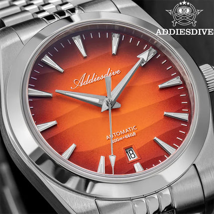 ADDIESDVIE Men Watch Desert Texture BGW9 Super Luminous 316L Steel 20Bar Diving AD2540 8215 Movement Mechanical Automatic Watch