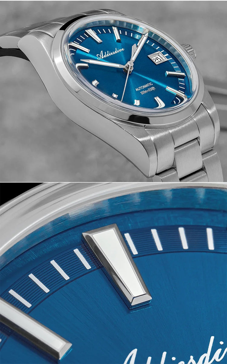 ADDIESDIVE Luxury Classic Automatic Watch Waterproof AR Coated Calendar Display Mechanical Watches Luminous AD2077 Reloj Hombre