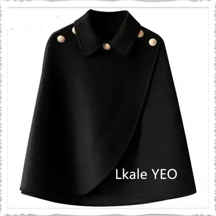 Women's Woolen Shaw Coat 2025 Autumn Winter Korean Version Short Ladies Jacket Temperament Elegant Femme Woolen Outerwear