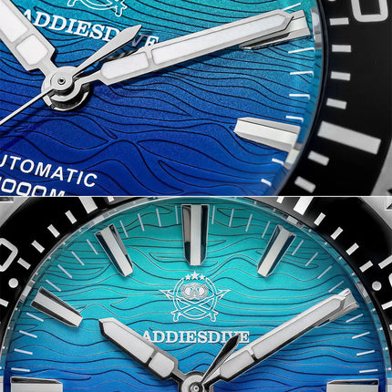 ADDIESDIVE 1000m Waterproof Diver Watches Sapphire Glass Automatic Mechanical Watches Super Luminous AD2526 Gradient Wristwatch