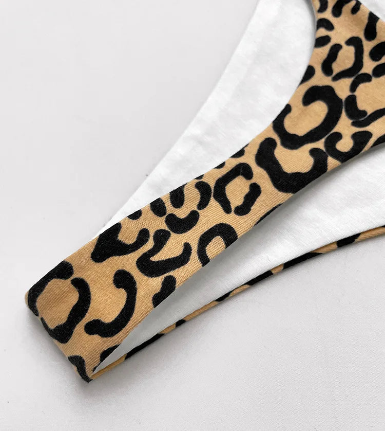 Cotton G String Leopard Women Panties Sexy Briefs Thong Low Waist T-back Bikini Underwear Seamless Femlae Lingerie Size S-XL