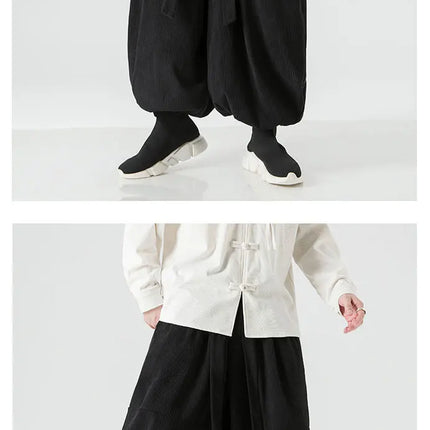 Pantaloni di velluto a coste da uomo autunno inverno pantaloni larghi casual oversize da uomo streetwear moda Harajuku donna pantaloni in vita elastica da uomo