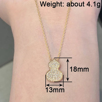 Huitan Romanzo Collana con ciondolo zucca fortunata per donna Accessori per collo abbaglianti di lusso per gioielli versatili delicati e chic da festa