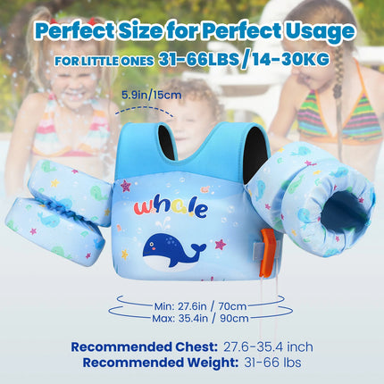 Children's Life Jacket Children's Swimming Arm Floating Whistle Life Vest Baby Swimsuit Safety Foam Pool Accessories for Kayak