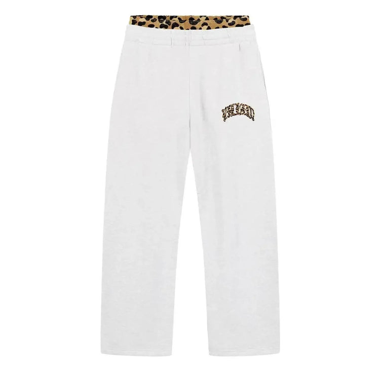 High street fashion leopard print letter embroidered men sportswear suit Y2K American casual retro hoodie trend loose clothing PlatiNum