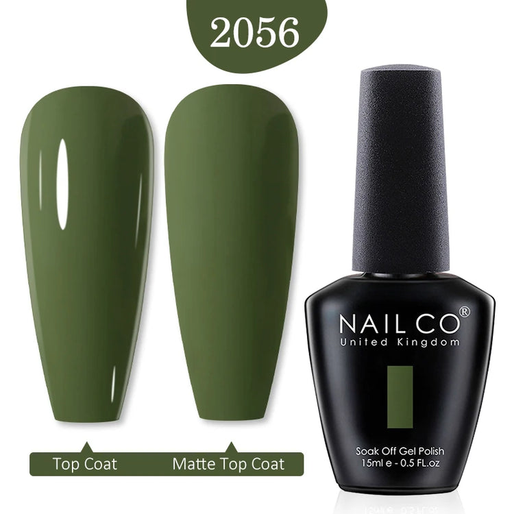 NAILCO 15ml Green Blue Series UV Nail Gel Polish Blue Colors UV&LED Gel Varnish Red Soak Off Semi Permanent LED Nail Gel Varnish