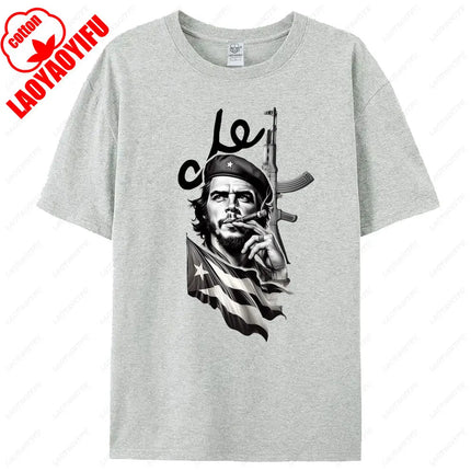 Che Guevara Shirt Rebel Cuban Shirt Guerrilla Revolution Casual Short Sleeve Men's High Quality Cotton T-Shirt