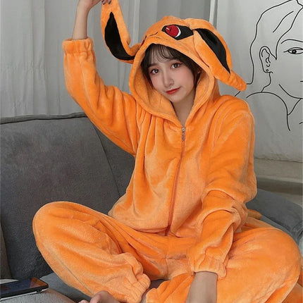 2025Anime Hokage Uzumaki Cosplay Kostuum voor volwassenen, Kurama Kyuubi Kigurumi Unisex Pyjama's, Glutnel Jumpsuit,