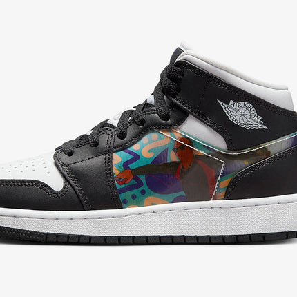 Scarpe da basket da ragazza Nike Authentic Air Jordan 1 Mid GS DR9495-001 platinumshop