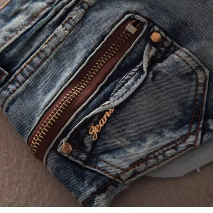 Summer Women Kpop Jean Shorts Abi Y2K 2000s Ripped Denim Hot Pants Grunge Gyaru Japanese American Retro Cyber Punk Harajuku Tide PlatiNum