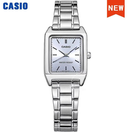 Orologio Casio da donna set di lusso delle migliori marche Orologio da donna al quarzo impermeabile 30 m Forma tonneau Acciaio inossidabile Ste reloj mujer LTP-V007D- platinumshop