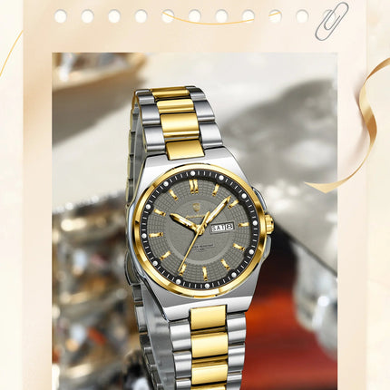 Orologio da Donna POEDAGAR Elegante con Data e Giorno della Settimana, Movimento al Quarzo, Acciaio Inossidabile, Luminoso e Impermeabile platinumshop