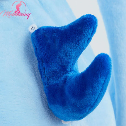MOBBUNNY PM Derivative Kawaii Fluffy Bodycon Romper Plush Bodysuit Long Sleeve Hooded Jumpsuit with Cape Belt Cosplay Costume