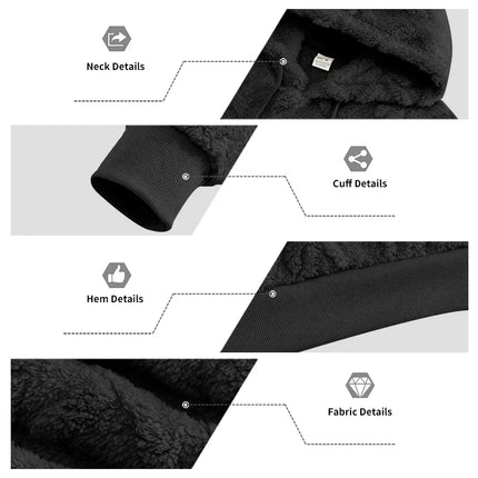 Cross-border Loose Men's Winter Retro Warm Double-Sided Velvet Casual Trend Hooded Pocket High Street Sweater