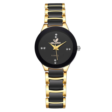 ORLANDO Orologi di lusso da uomo Nuovo arrivato Orologio da polso in acciaio al quarzo oro nero freddo Squisito orologio Masculino Relogio Orologio di moda platinumshop