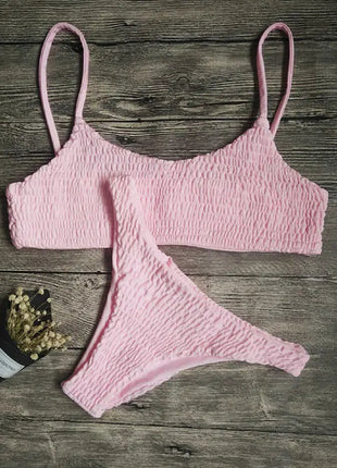 Nuova vendita calda donne sexy reggiseno imbottito push-up bikini set costume da bagno a pieghe costumi da bagno nuoto costume da bagno da spiaggia bikini set PlatiNum