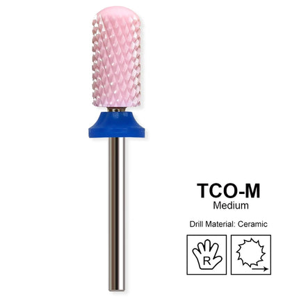 Pink Ceramic Carbide Nail Drill Bits Milling Cutter For Gel Polish Remover Electric Nail Machine Polishing Peeling File Home Salon Manicure Pedicure Accessories