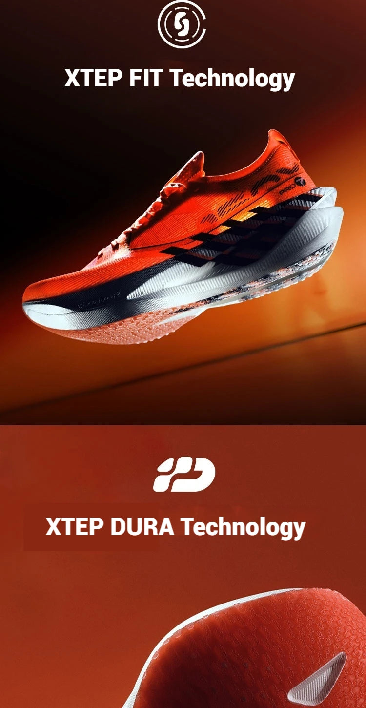 Xtep 160X 7.0 Pro Running Shoes 2025 Professional Marathon PB Carbon Plate Sports Shoes Cushioning Shock Sneakers 975319110041 PlatiNum