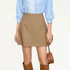 Gonne casual semplici da donna, stile coreano, a vita alta, per l'ufficio, da pendolare, a trapezio, tinta unita, abbinabili a tutto, gonne femminili