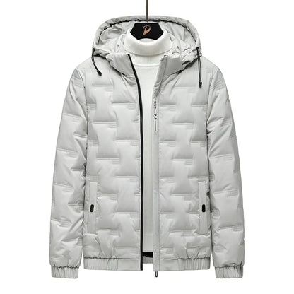 Men's white duck down jacket, new lightweight down cotton jacket, fashionable autumn and winter fashion jacket