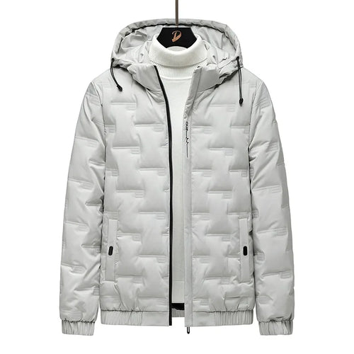 Men's white duck down jacket, new lightweight down cotton jacket, fashionable autumn and winter fashion jacket