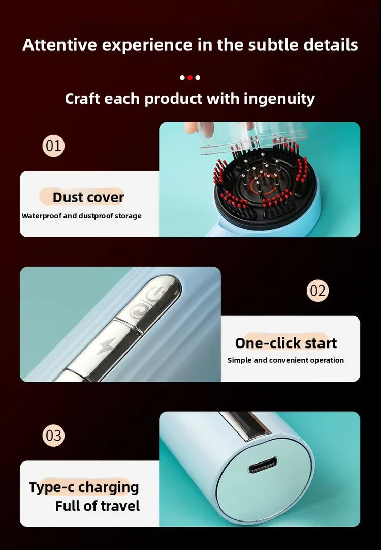 New Scalp Massage Comb Infrared Light Head Massager for Hair Growth Electric Scalp Oil Applicator Anti-Hair Loss Hair Care