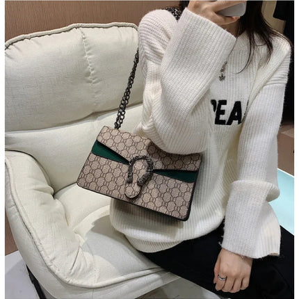 Fashion Popular Women's Bag Trend Brand Retro Chain Shoulder Bag High Quality Ladies Crossbody Bag Designer Luxury Handbag PlatiNum