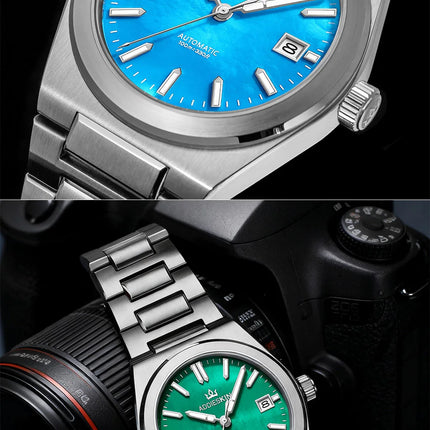 AddiesKin K008 Japan Miyota 9015 Automatic Movement 24 Jewels 28800bph 42h Power Reserve Ultra Thin 10mm Skeleton Case Back