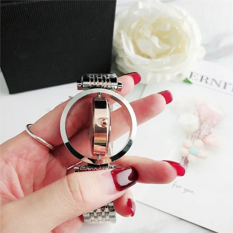 Orologio da Polso Semplice ed Elegante Automatico al Quarzo in Acciaio Inossidabile per Donna Montre Homme Relogio Feminino platinumshop