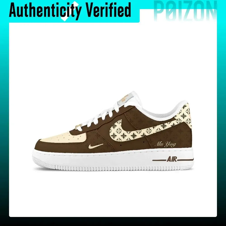 Nike Air Force 1 Skate Shoes Unisex Low-top Brown/Beige CZ0270-106（Team2772-LH）