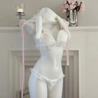 Sexy Bunny Girl Cosplay Lingerie Set Anime Plush Rabbit Ear Bra Panties Suit Role Play Temptation Costumes