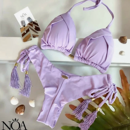 RUOTONGSEPT 2025 Nuovo Sexy Costume da Bagno Triangolare in 13 Colori per Donne, Bikini Brasiliano, Costume Push-Up, Set Bikini da Spiaggia platinumshop
