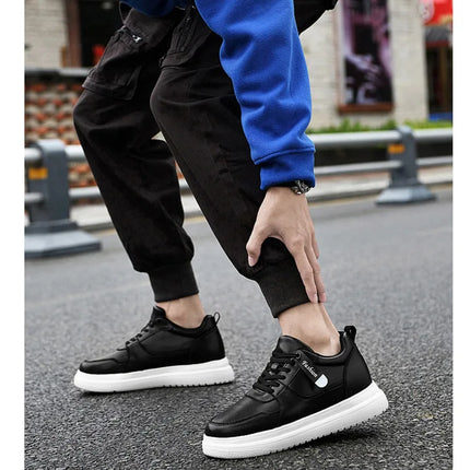 Men Elevator Height Increase Shoes Sneakers Shoes for Men 10cm Sports Casual Invisible Inner Heightening 8cm White Shoes