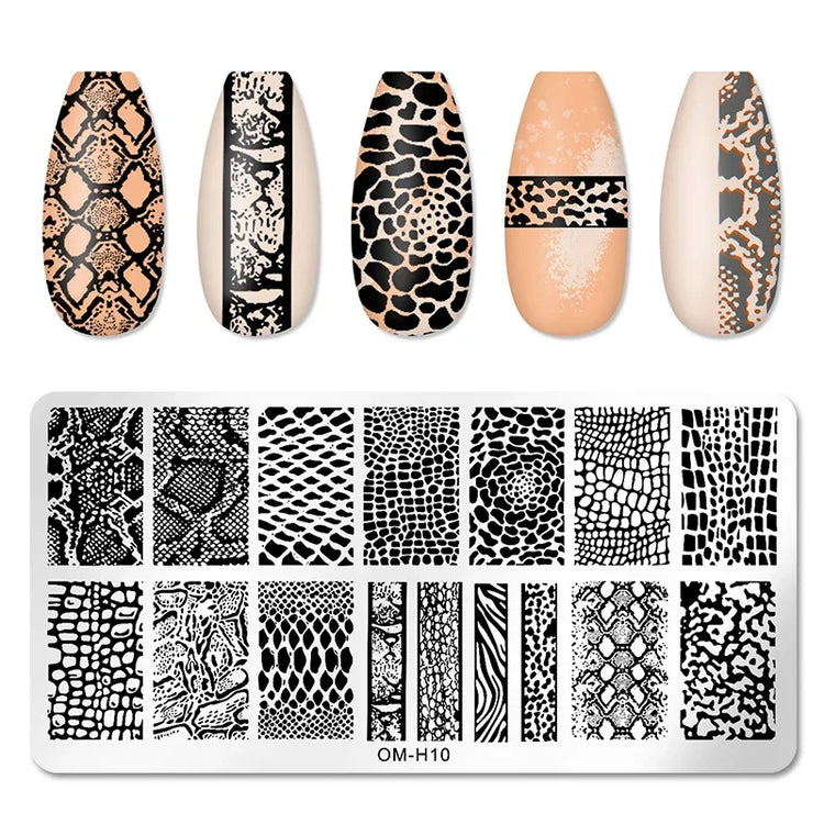 Nail Art Templates Stamping Plate Design Flower Leaf Butterfly Christmas Lace Stamp Templates Plates Image Manicure Accessories