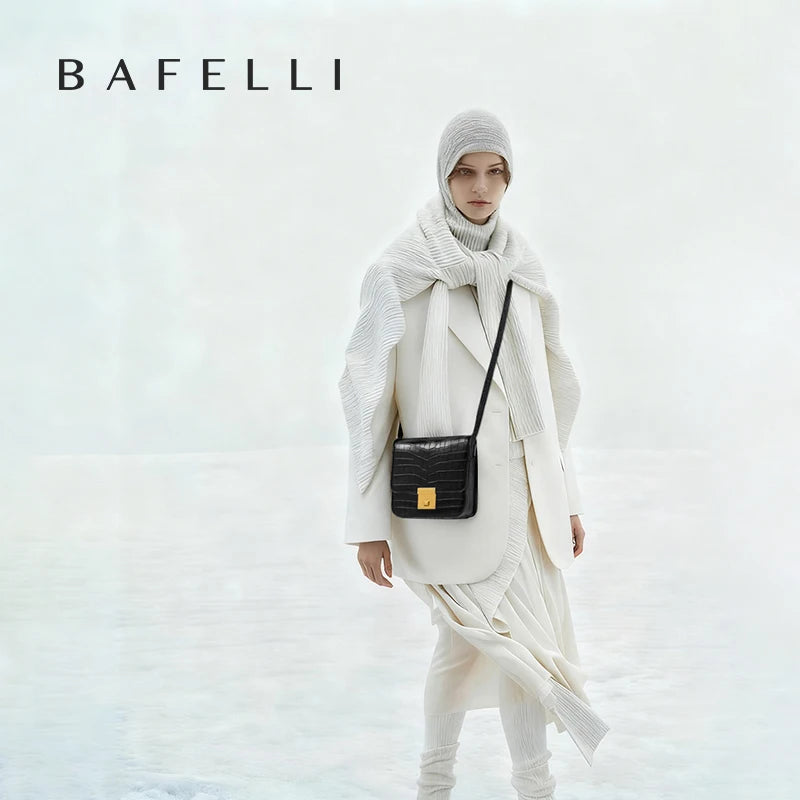 BAFELLI DONNE BORSE MODA 2025 IN PELLE MINI BOXY BAG CROSSBODY DESIGNER ORIGINALE Lusso Spalla SCHEDA MESSENGER FEMALE