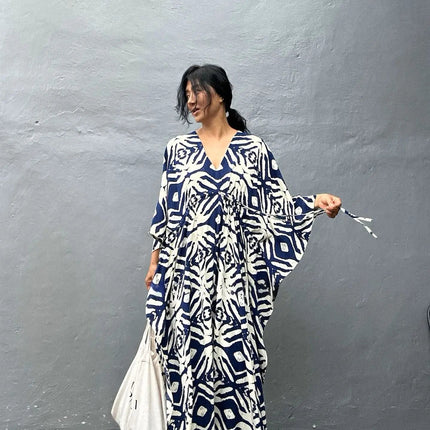 Abiti caftano da donna con scollo a V, costume da bagno estivo, copricostume caftano, abiti da spiaggia maxi taglie forti platinumshop