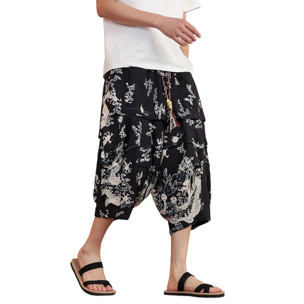 Pantaloncini da Spiaggia Estivi 2026 da Uomo, in Cotone Traspirante, Comodi, Casual, a Gamba Larga, Taglie Forti fino alla 8XL