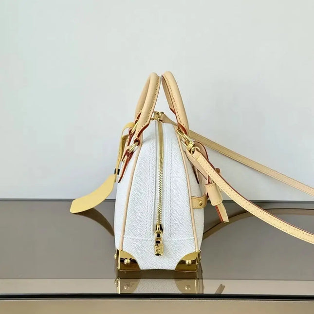 Borsa a Spalla Hobo in Pelle Marrone Martellata da Donna, Borsa a Mezzaluna Sottobraccio con Finiture in Vachetta e Doppio Manico, Borsa a Tracolla Vintage con Cerniera