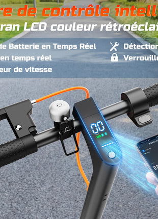 Monopattino Elettrico TODIMART T6 per Adulti, Motore 350W (Picco 500W), Batteria 36V 7.8Ah, Pneumatici Solidi a Nido d'Ape Antiesplosione da 8.5 Pollici, Connessione APP, Pieghevole