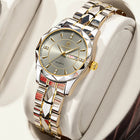 BINBONG Orologi da donna Orologio al quarzo da donna di moda di lusso Orologio da polso in acciaio inossidabile con data luminosa impermeabile Regalo per gli amanti della fidanzata platinumshop